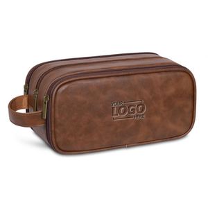 Trousse de Toilette de Voyage Vintage Grande et Durable, Imprimée en Sérigraphie, Imperméable, pour Cadeaux Promotionnels - Product Image 1