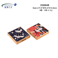 Étui carré vide simple pour fards à paupières, en plastique, personnalisé, Palette, emballage de brosse, 9 couleurs