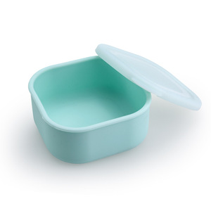 Lonchera Cuadrada de Silicona de Grado Alimenticio con Tapa Hermética - Recipiente Bento Reutilizable Apto para Microondas para Oficina, Escuela y Viajes - Product Image 2