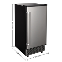 Machine à glaçons à porte simple NES-36FS-8 pour bar de café, sous comptoir, autonettoyante, production de 36 kg de glaçons en cubes