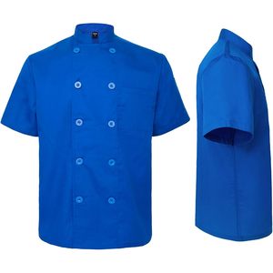 TopTie Manteau de chef à manches courtes personnalisé Logo imprimé tissé tissu sergé à manches longues pour cuisiner au restaurant - Product Image 1