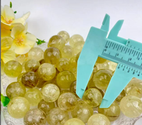 Sphère de cristal de citrine naturelle écologique polie, perle de pierre Feng Shui pour la décoration intérieure et les cadeaux DIY