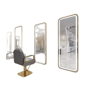 <span class=keywords><strong>Miroir</strong></span> de salon <span class=keywords><strong>LED</strong></span> en forme d'arche <span class=keywords><strong>avec</strong></span> cadre doré de luxe, <span class=keywords><strong>miroir</strong></span> mural pleine longueur pour salon de coiffure, mobilier de salon de beauté - Product Image 5