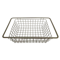 Panier égouttoir simple en fer peint par pulvérisation pour évier de cuisine, support de drainage pour fruits et légumes, égouttoir de rangement pour vaisselle en métal