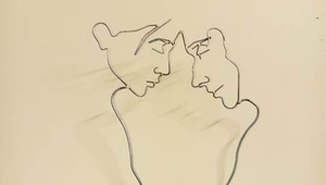 Compre una Escultura de Pared Minimalista de Alambre Metálico con Rostros de Pareja para Decoración Romántica de Dormitorio, Sala de Estar y Hogar Moderno - Product Image 4
