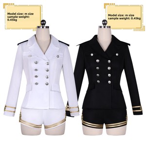 En Stock, Disfraz de Cosplay Estilo Uniforme Naval de Jang <span class=keywords><strong>Wonyoung</strong></span>, Traje Blanco y Negro para Conciertos y Cosplay - Product Image 1