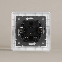 Prises murales électriques et interrupteurs gris, plaque PC ignifuge, double interrupteur 1 voie/2 voies pour ampoules et éclairages LED