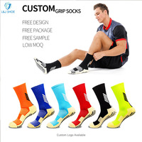 Chaussettes de football antidérapantes personnalisées L&J OEM ODM pour hommes, chaussettes de sport en gros avec faible MOQ, nouvelle arrivée 2026
