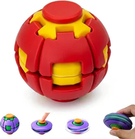 Balle tournante en plastique PP durable, à rotation continue par engrenages, jouet de bureau imprimé en 3D, roulement métallique, jouet anti-stress sans fil