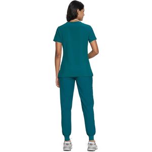 Floralhue Women's Scrub Set V-Neck Top Cargo Pants 12 Pockets Hospital Uniforms - Product Image 3