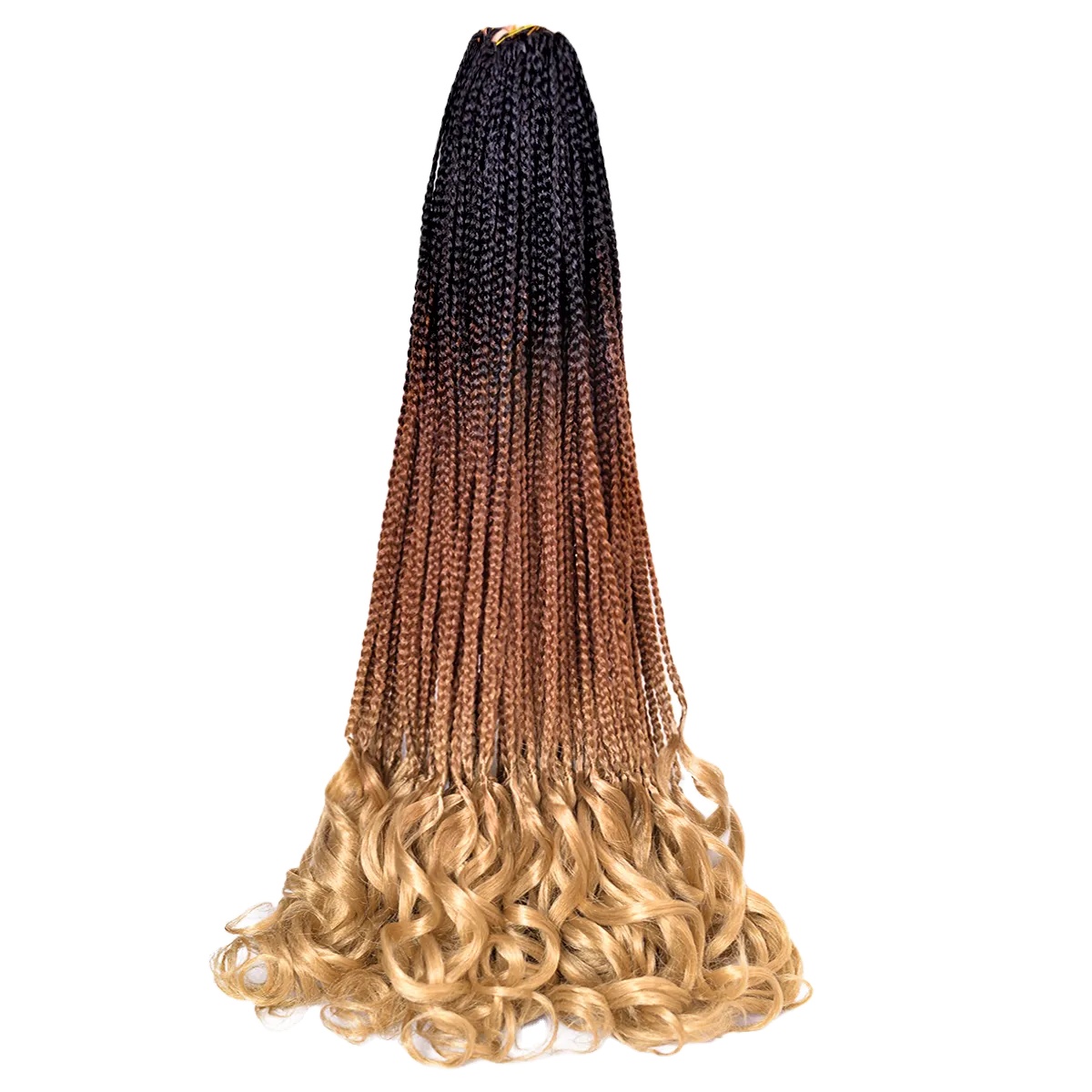 French Curl Crochet Tresses Extensions Boîte Tresses Avec Bouclés Ondulés Extrémités Déesse Crochet Cheveux Français Bouclés Tressage Cheveux Crochet