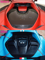 Couverture de capot moteur arrière en fibre de carbone sèche de style BatFury Aero pour Ferrari 296 GTB, haute qualité