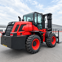 Pengiriman Gratis Forklift Diesel Tugas Berat 3 TON 3.5TON 4TON 5TON 4x4 Tiang 3 Tingkat Semua Medan
