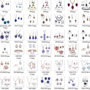 ชุดเครื่องประดับเงินแท้ 925 ประดับพลอยบลูโทแพซทรงรีสำหรับผู้หญิง ขายส่ง - Product Image 4