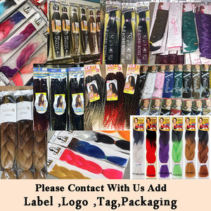 Campione gratuito treccia Pre allungata Pre-allungata per capelli intrecciati Perm Yaki Jumbo trecce capelli sintetici facile capelli precruzzati - Product Image 6