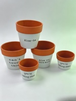Pot de fleurs en ciment avec rebord en terre cuite, imprimé avec un jeu de mots humoristique, texte amusant, sculpté à la main, pour plantes succulentes, intérieur/extérieur