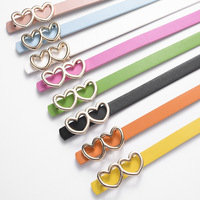 Classique rétro Vintage Style femmes ceinture de cheveux décontracté Vintage jean décontracté avec Joker amour correspondant boucle en alliage pour les filles