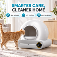 Bac à litière intelligent pour chat, nettoyage automatique, contrôle par application, grande capacité, contrôle des odeurs, toilette pour animaux de compagnie, pour plusieurs chats