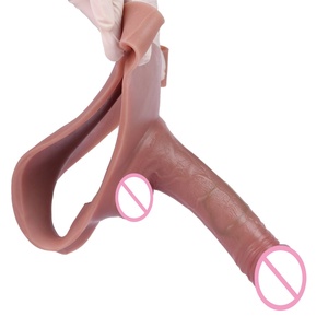 Realistic Skin Feeling Hollow <b>Dildo</b> Pants Silicone Soft Underwear With Penis Sleeve for Couples Sex Male Strap on Toys - Product Image 3