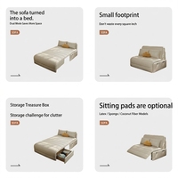 Sofá Cama Plegable Eléctrico Moderno con Control Remoto, Mueble Multifuncional para el Hogar, Hotel y Sala de Estar