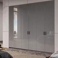 Armoire de rangement moderne d'usine, placard individuel, meuble de chambre à coucher, armoire sur mesure à finition laquée haute brillance