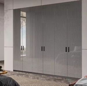 Armoire de rangement moderne d'usine armoire individuelle mobilier de chambre à coucher armoire personnalisée haute brillance - Product Image 3