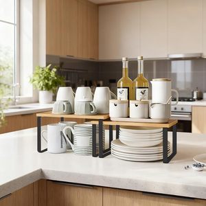 Estante de almacenamiento de madera para interiores y exteriores, estante de almacenamiento multiusos para escritorio, estante para especias de cocina, estante organizador, mueble de madera maciza - Product Image 1