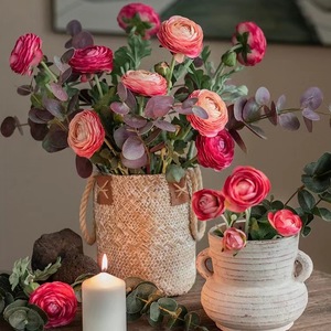 Fleurs artificielles de pivoine étrangère de luxe, décoration de mariage, décoration de la maison, fleurs de table, fleurs décoratives artificielles, lotus de rosée française. - Product Image 3