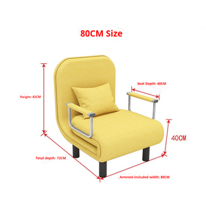 Canapé-<span class=keywords><strong>lit</strong></span> pliable multifonctionnel pour salon, idéal pour la sieste, gain de place, design tendance, en tissu - Product Image 5