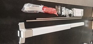 Ansi 1 ul đôi lá cửa thép không gỉ 304 lửa đánh giá bề mặt vành dọc thanh thoát thiết bị - Product Image 2