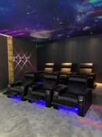 Leichte Luxus Vip Heimkino Möbel Power Liege sofa Medien raum Diamant stich Elektrische Liege Kopfstütze Kinos itze