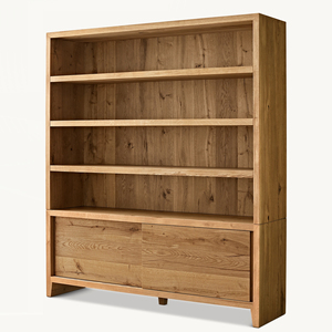 Meubles de salle à manger de rangement intérieur faits à la main Armoires de présentation en bois massif de chêne - Product Image 2