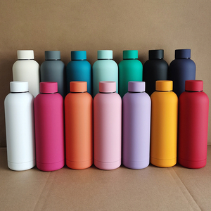 Top Seller 500ml 750ml Custom Logo Stainless Steel <b>Double</b> <b>Wall</b> Vacuum Insulated Leak-Proof Water Bottle with Handle and Lid - Product Image 1