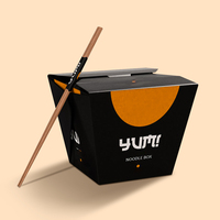 Boîtes de riz en papier kraft écologique à impression personnalisée Boîte de nouilles jetables Vente en gros UV Avantage Sushi Gelée à bas prix Toutes tailles