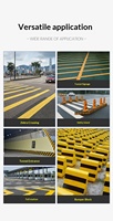 Peinture liquide réfléchissante brillante pour marquage routier, usage autoroute et urbain, application par pulvérisation, revêtement de marquage routier, visibilité nocturne, résistant aux intempéries, usage industriel