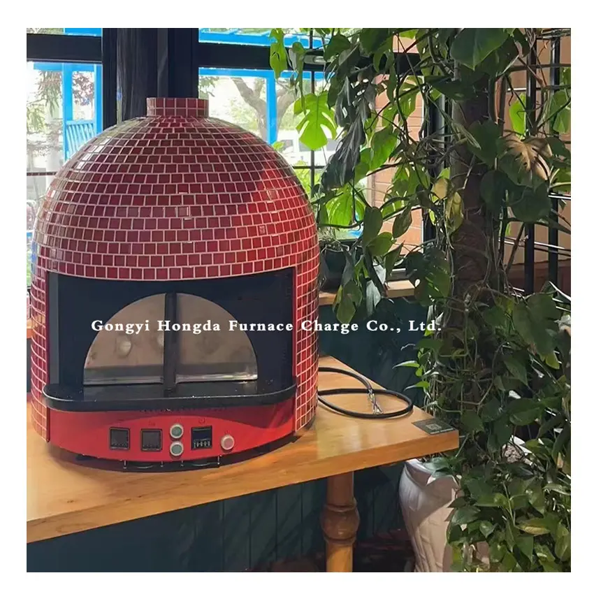 Italië Commerciële Elektrische Voedsel Pizza Oven Oven Enkele Desktop Elektrische Ronde Oven Pizza 400 Voor Café Pizza Winkel