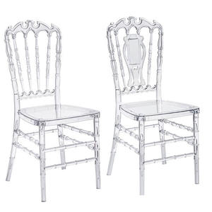 Chaise Chiavari en résine transparente transparente chaise de mariage en acrylique blanc chaise Phoenix Napoléon en gros - Product Image 2
