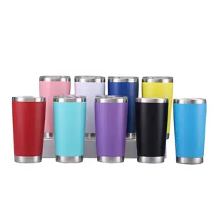 20 oz stainless steel double vacuum insulated tumbler car cup outdoor with lid