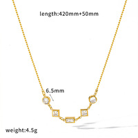 Collier en chaîne à perles délicates pour femme en acier inoxydable 316L plaqué or PVD 18K avec pendentif cœur et zircone en forme de goutte d'eau, bijoux fins, vente en gros, cadeau