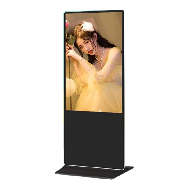 43 50 55 Inch Smart Android Touch Lcd-Scherm Binnenvloerstandaard Tv Verticale Reclame Videospeler Led Scherm