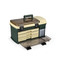Boîte de pêche en plastique PP, étui de rangement pour leurres haute résistance, compartiment étanche, organisateur portable, conteneur pour équipement de pêche