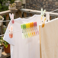 Pinces à linge en plastique souples en forme de fleur, ensemble de pinces à linge domestiques pour le séchage des vêtements et la fermeture des sacs