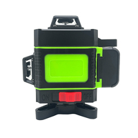 CG4300 Niveau laser industriel rechargeable à 3 cônes à lumière verte auto-nivelant 3x360(3D) Deux LiBatteries 16 lignes Croix à trois plans