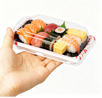 Boîte à sushi en plastique PET de haute qualité pour emporter, emballage à emporter, livraison rapide, plateau à sushi en plastique jetable personnalisé
