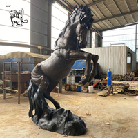 Fabricant de statues de chevaux en bronze grandeur nature personnalisées, sculpture de cheval en métal coulé de grande taille pour la décoration de jardin