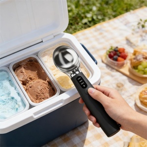 Cuchara Calentadora para Helados, 3 Niveles de Calor, Calienta hasta 140°C ℉   Calentador Portátil con Control de un Botón y Cordón para el Cuello, Estilo Años 90 - Product Image 2