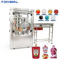 Machine de remplissage et de bouchage automatique de sachets à bec verseur avec alimentateur de sacs pour ketchup, confiture, jus, yaourt, détergent, emballage Doypack