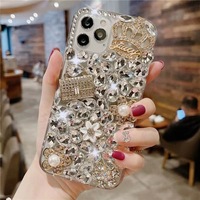 Coque de téléphone de luxe scintillante effet diamant pour iPhone 17 16 15 14 13 12 11 Pro Max 15 Plus 16 Plus – Housse de protection pour fille