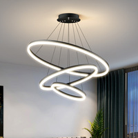 Luminaires ronds nordiques simples lustres d'éclairage intérieur suspendus de bureau lumières LED suspendues