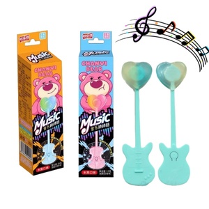 En popüler lezzetli ses lolipop oyuncak komik meyve lezzet kalp şekli lolipop sert şeker özel müzik lolipop 15g - Product Image 1